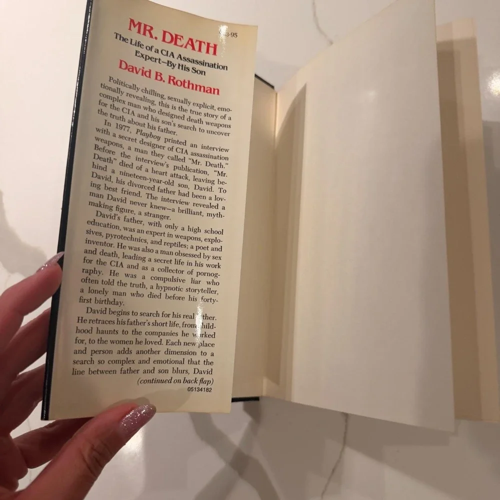 Mr. Death The Life Of A CIA Assassination Expert David B. Rothman 1982 1st Editi
